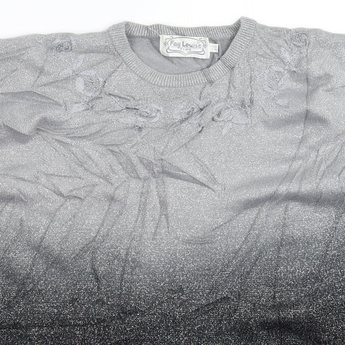 Fay Louise Womens Grey  Knit Pullover Jumper One Size