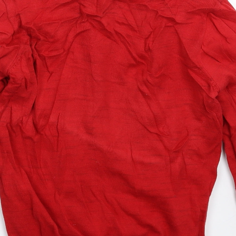 Primark Boys Red  Knit Pullover Jumper Size 9-10 Years  - Christmas