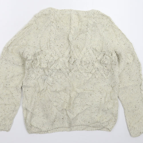 Papaya Womens White  Knit Pullover Jumper Size 8