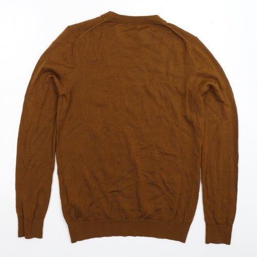 Reiss Mens Brown  Knit Pullover Jumper Size S