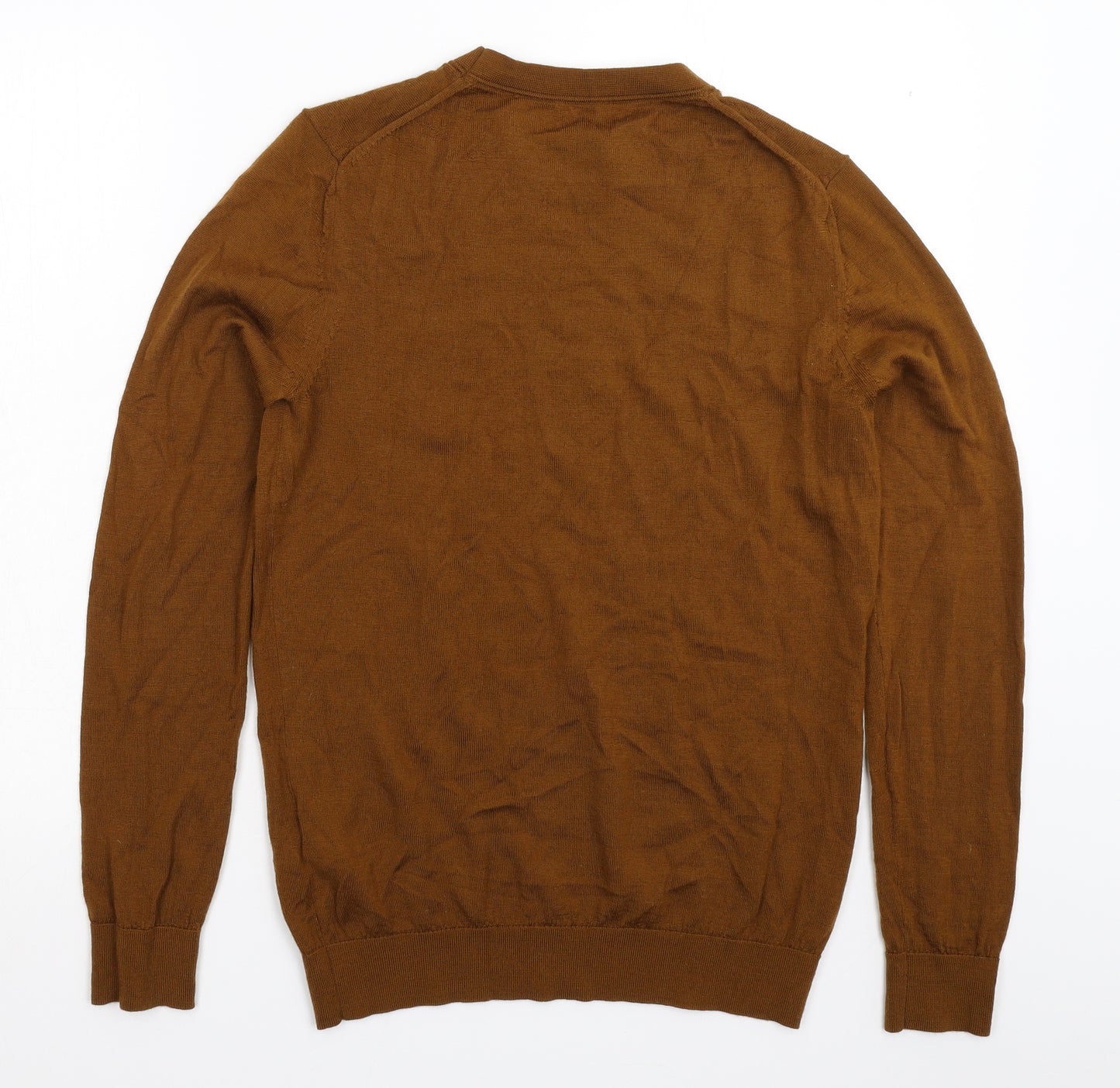 Reiss Mens Brown  Knit Pullover Jumper Size S