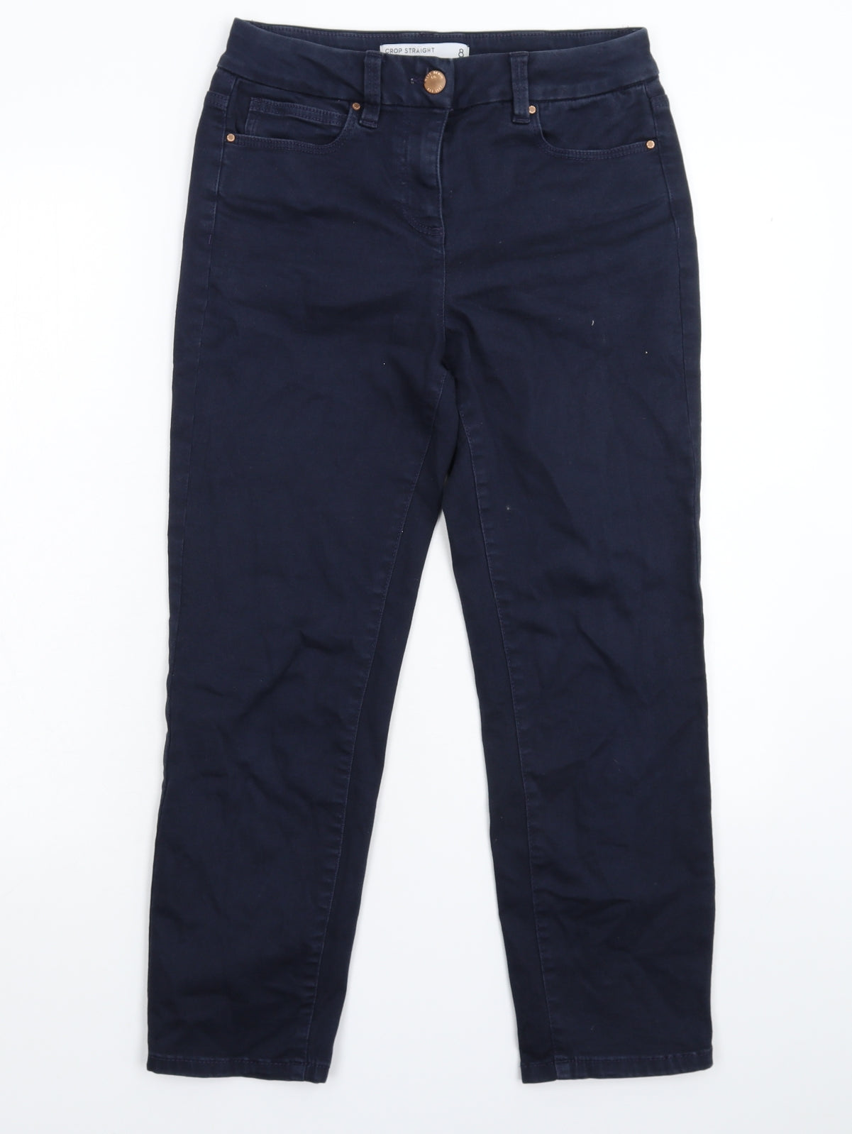 NEXT Womens Blue  Denim Cropped Jeans Size 8 L25 in
