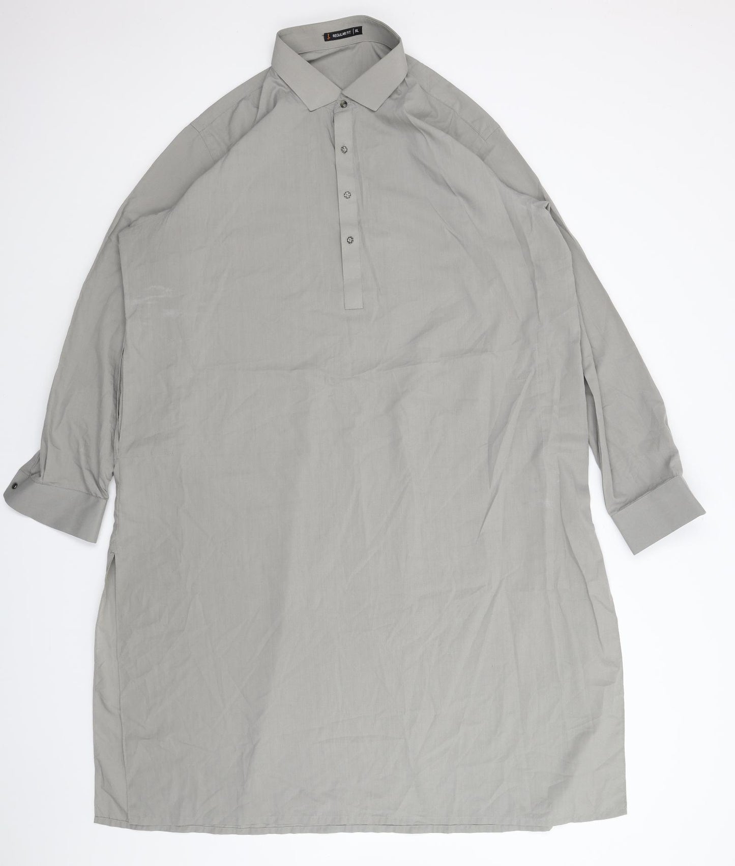 Junad Mens Grey    Button-Up Size XL