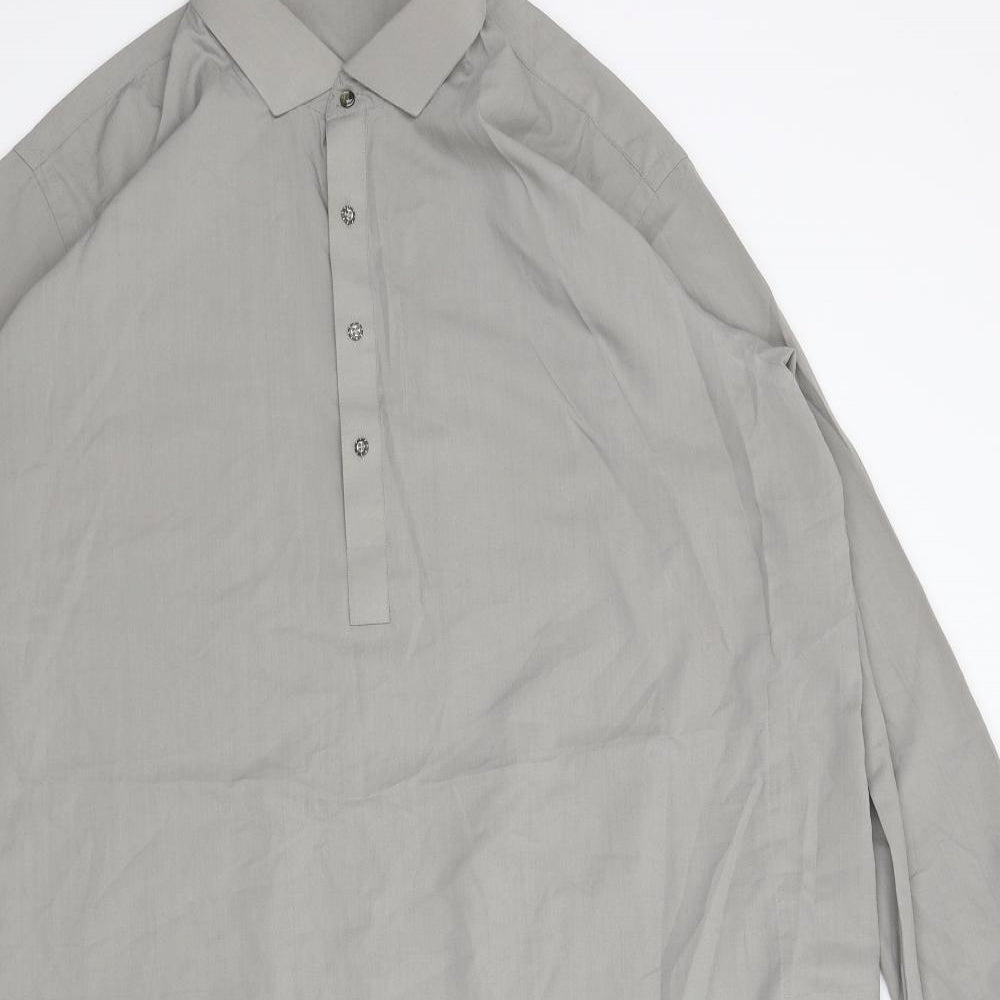 Junad Mens Grey    Button-Up Size XL