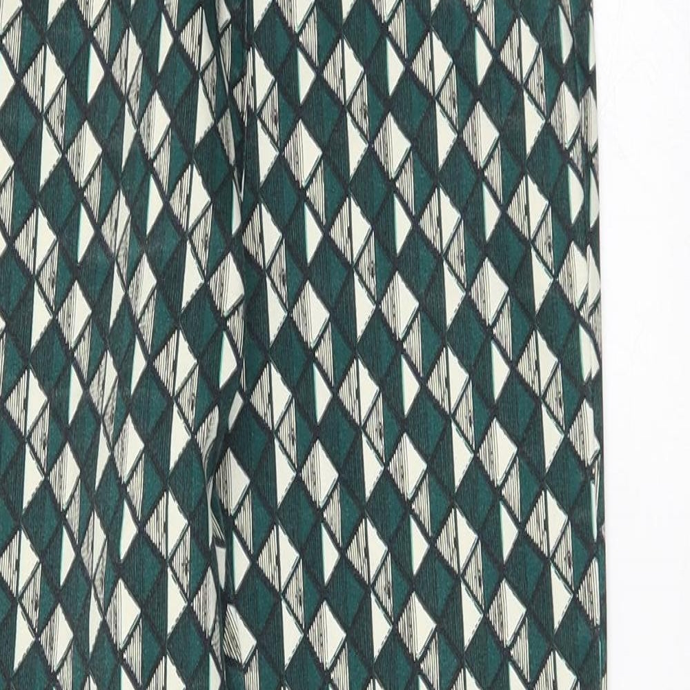 H&M Womens Green Argyle/Diamond  Trousers  Size 26 L28 in