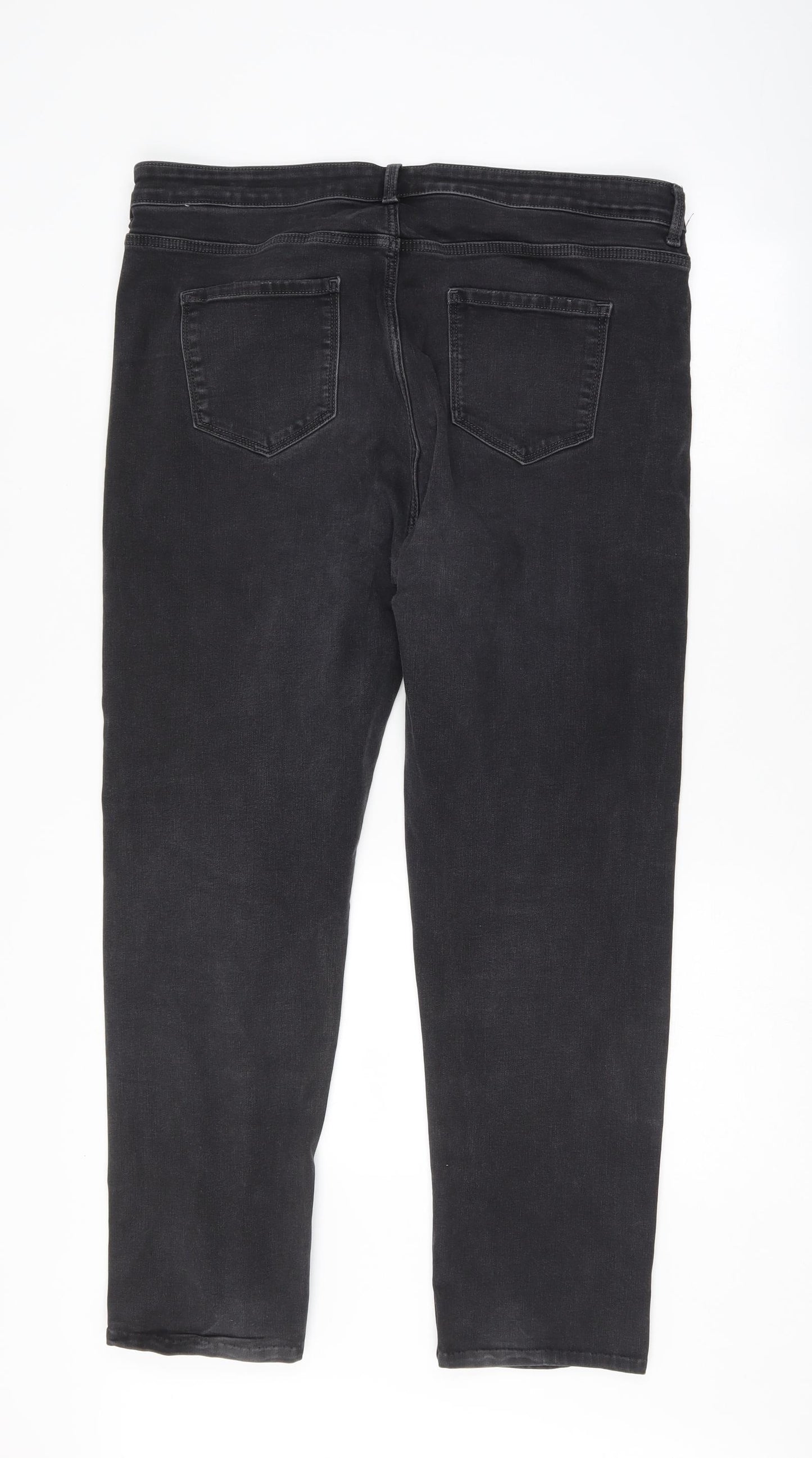 Preworn Womens Black   Straight Jeans Size 18 L27.5 in