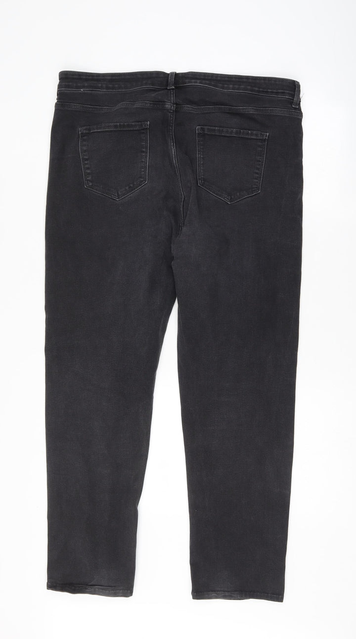 Preworn Womens Black   Straight Jeans Size 18 L27.5 in