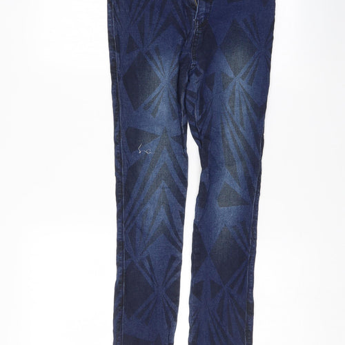 Dr. Denim Womens Blue Geometric  Skinny Jeans Size 28 L32.5 in