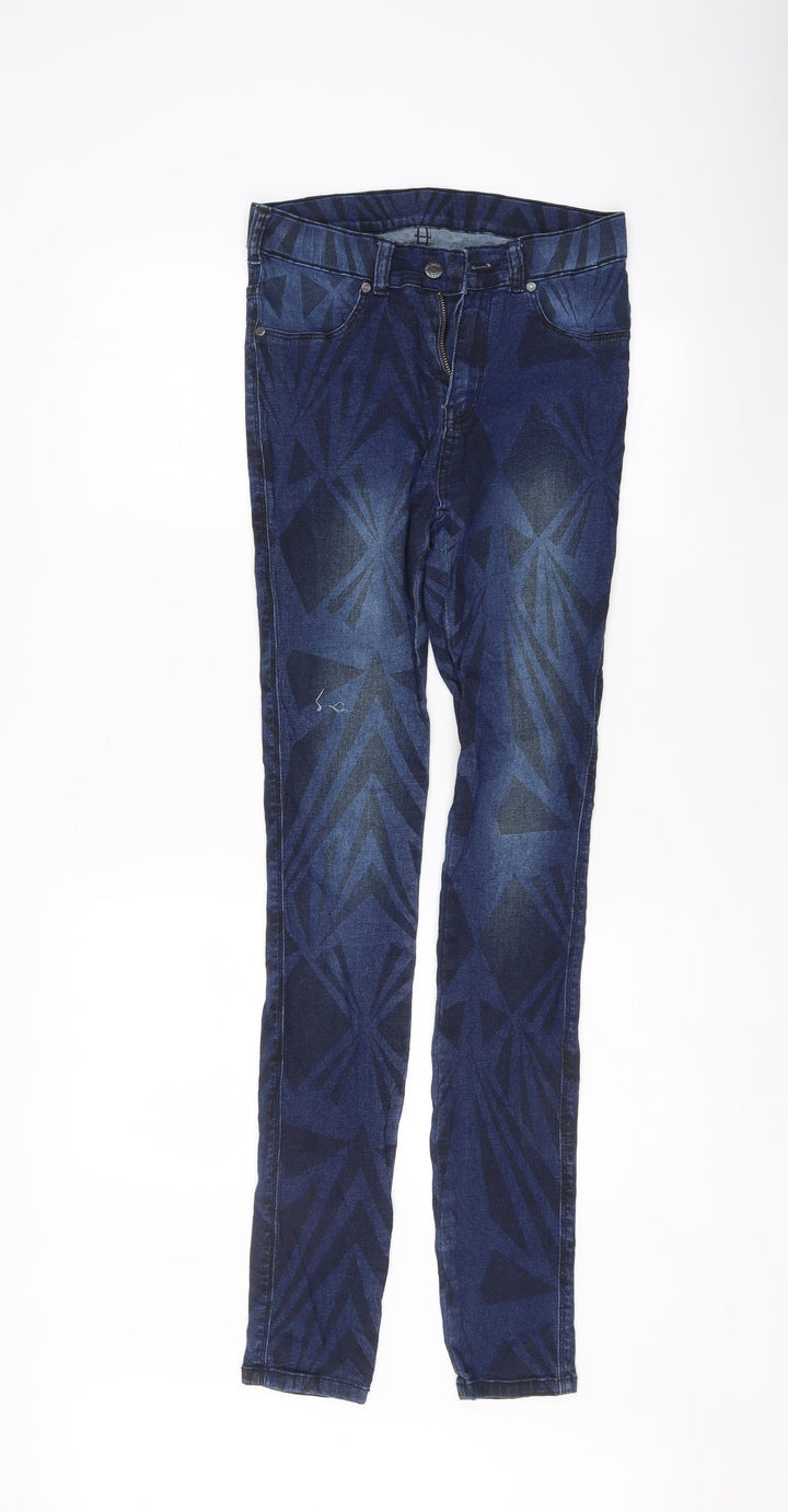 Dr. Denim Womens Blue Geometric  Skinny Jeans Size 28 L32.5 in