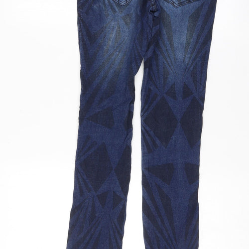 Dr. Denim Womens Blue Geometric  Skinny Jeans Size 28 L32.5 in