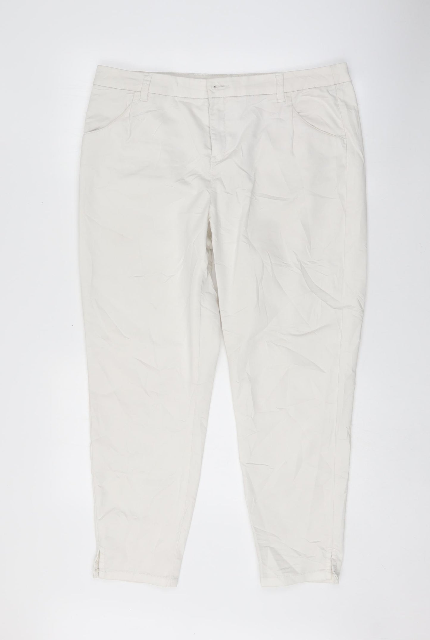 Yessica Womens White   Trousers  Size 37 in L27.5 in