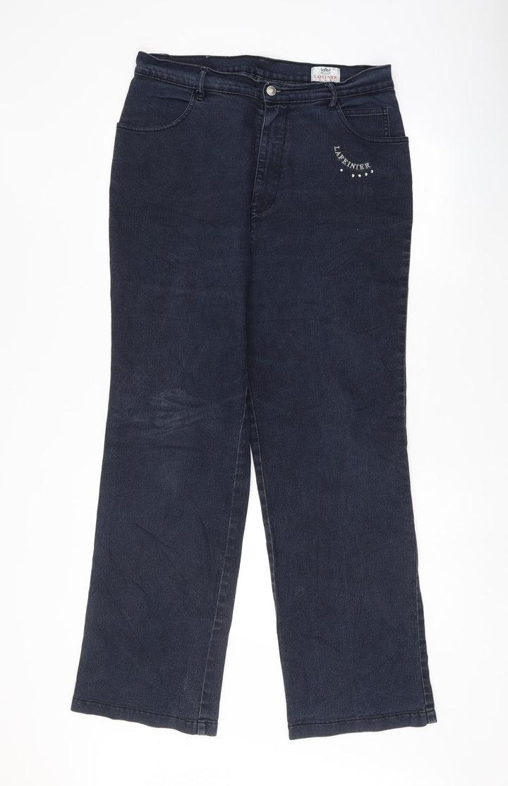 Lafei Neir Womens Black Wide-Leg Jeans Size 32 L30 in