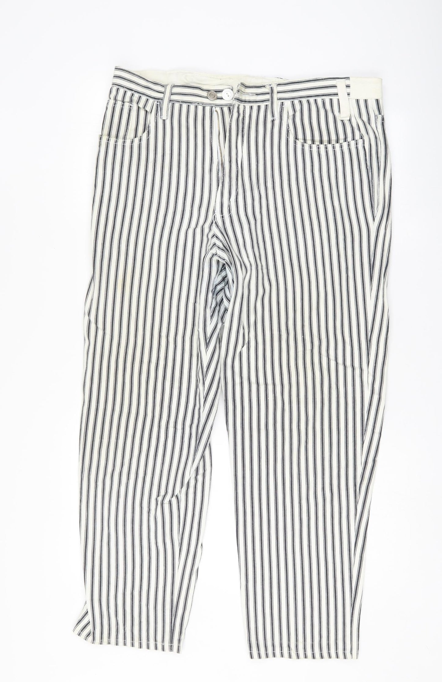 Hamells Womens Multicoloured Striped  Straight Jeans Size 37 in L28 in