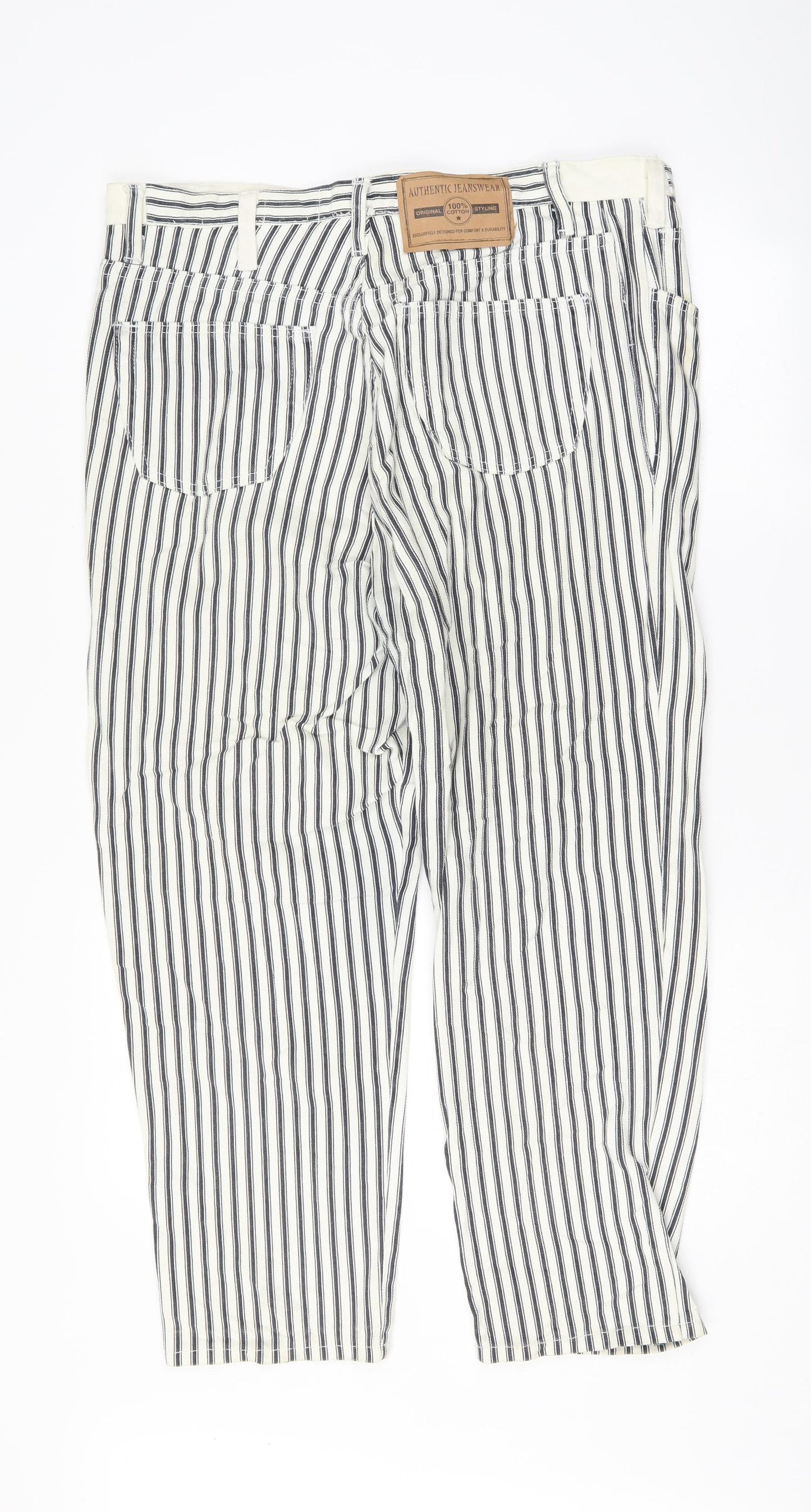 Hamells Womens Multicoloured Striped  Straight Jeans Size 37 in L28 in