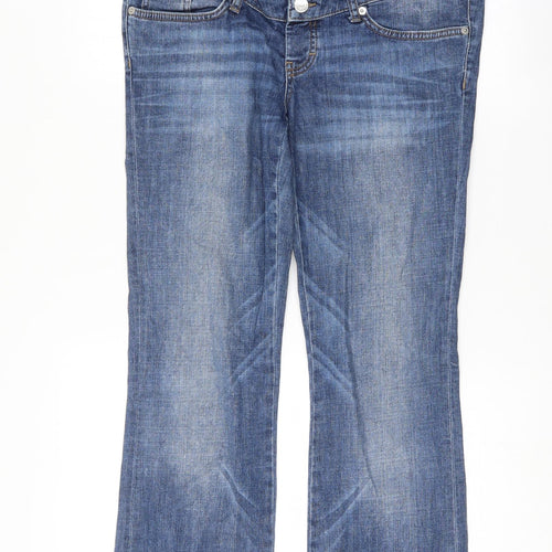H&M Womens Blue   Bootcut Jeans Size 14 L33 in