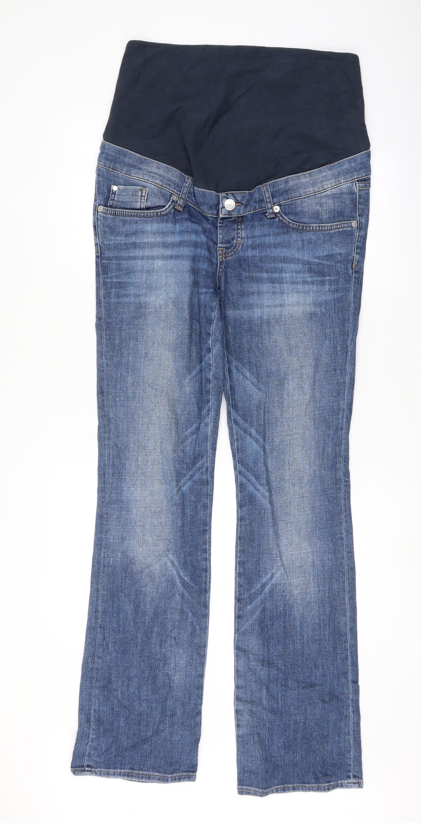 H&M Womens Blue   Bootcut Jeans Size 14 L33 in