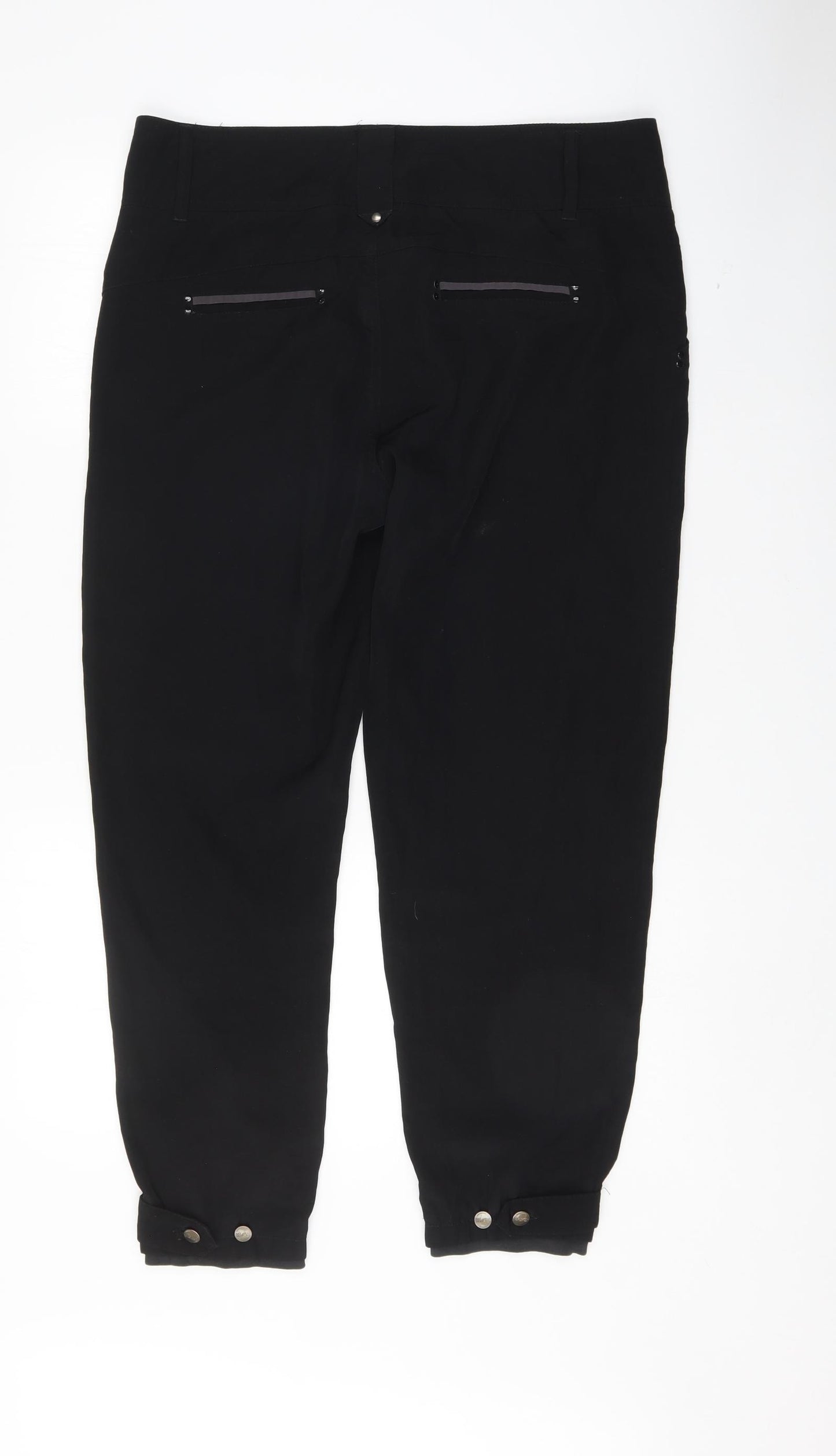Flame Womens Black   Trousers  Size 36 L27.5 in