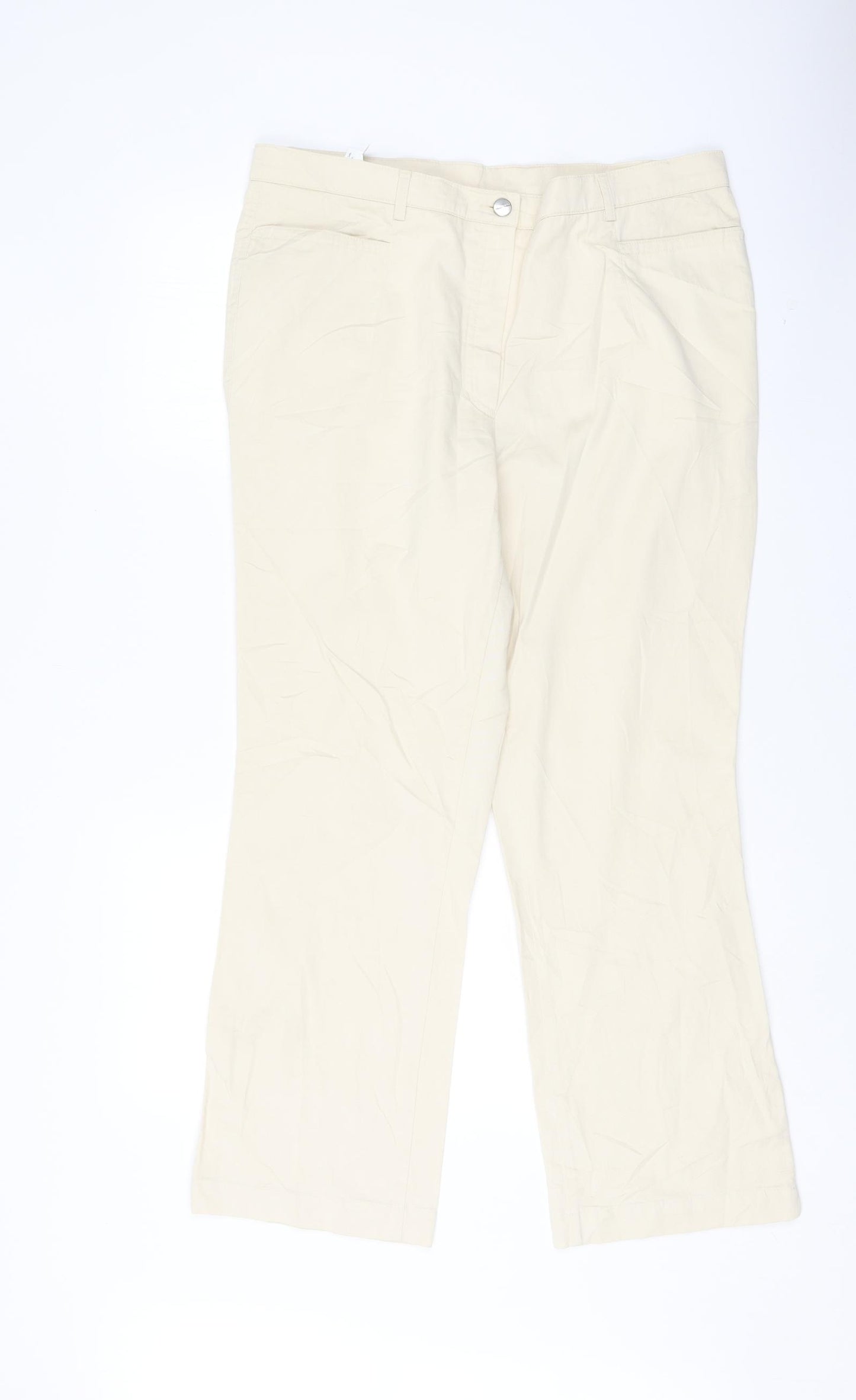 Peter Hahn Womens Beige   Trousers  Size 18 L28 in