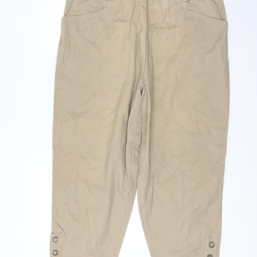 JOHN F. GEE Womens Beige   Trousers  Size 36 L26 in