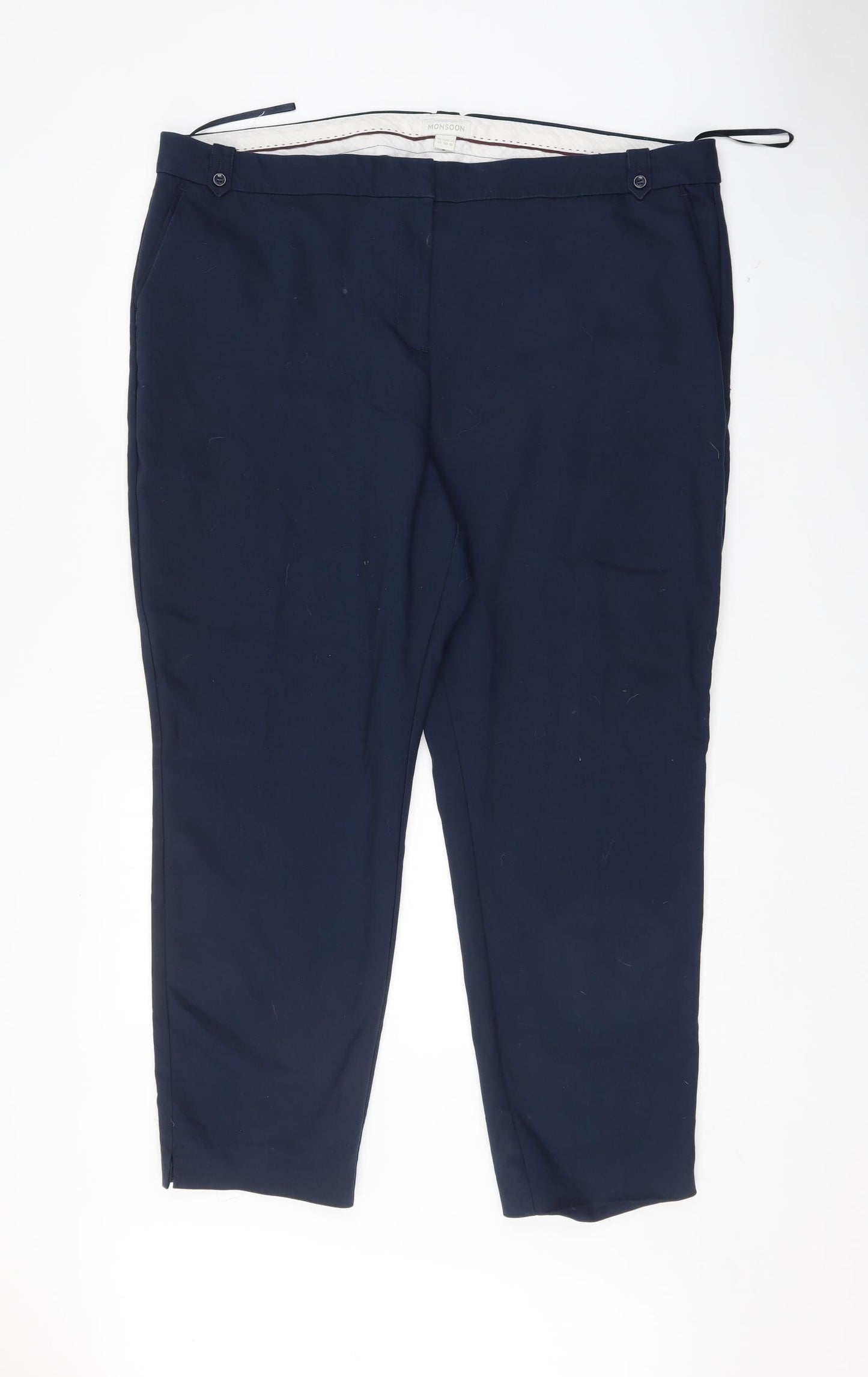Monsoon Womens Blue   Trousers  Size 22 L28 in
