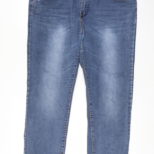 b s fashion Womens Blue   Straight Jeans Size 39 in L30 in