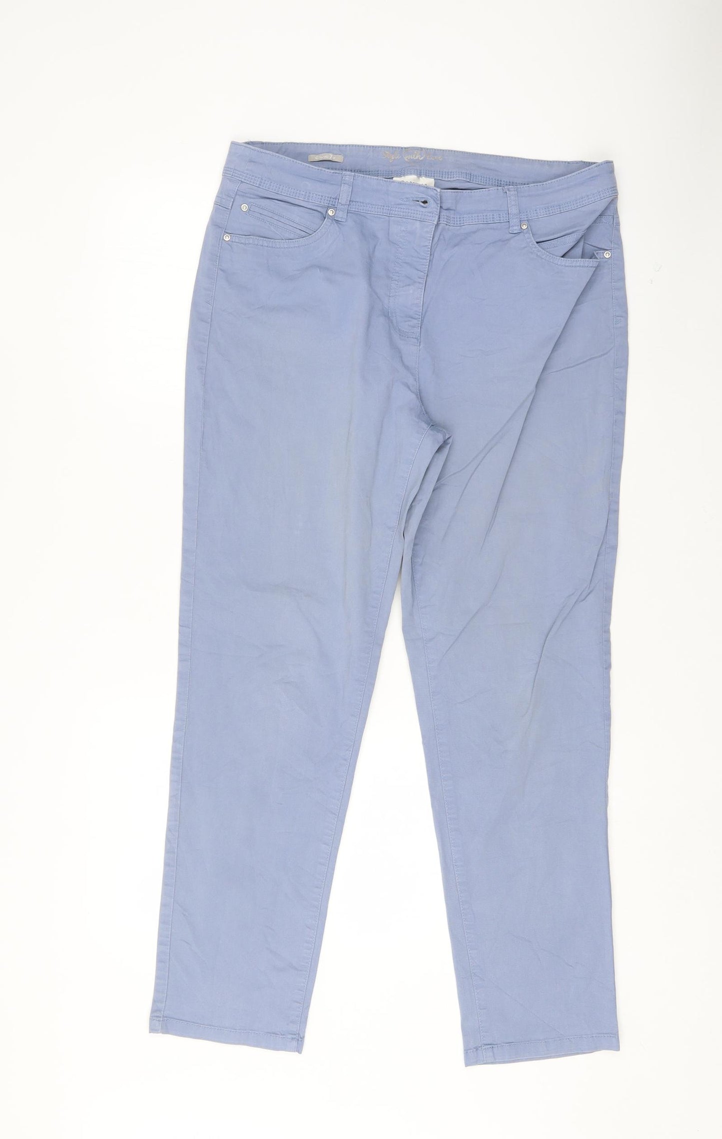 canda Womens Blue   Trousers  Size 34 L28.5 in