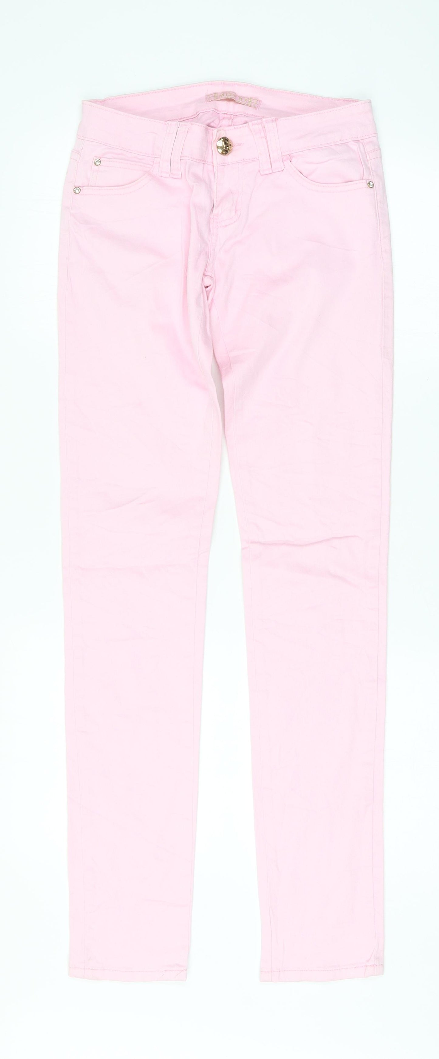MISS RJ Womens Pink   Skinny Jeans Size 28 L33 in