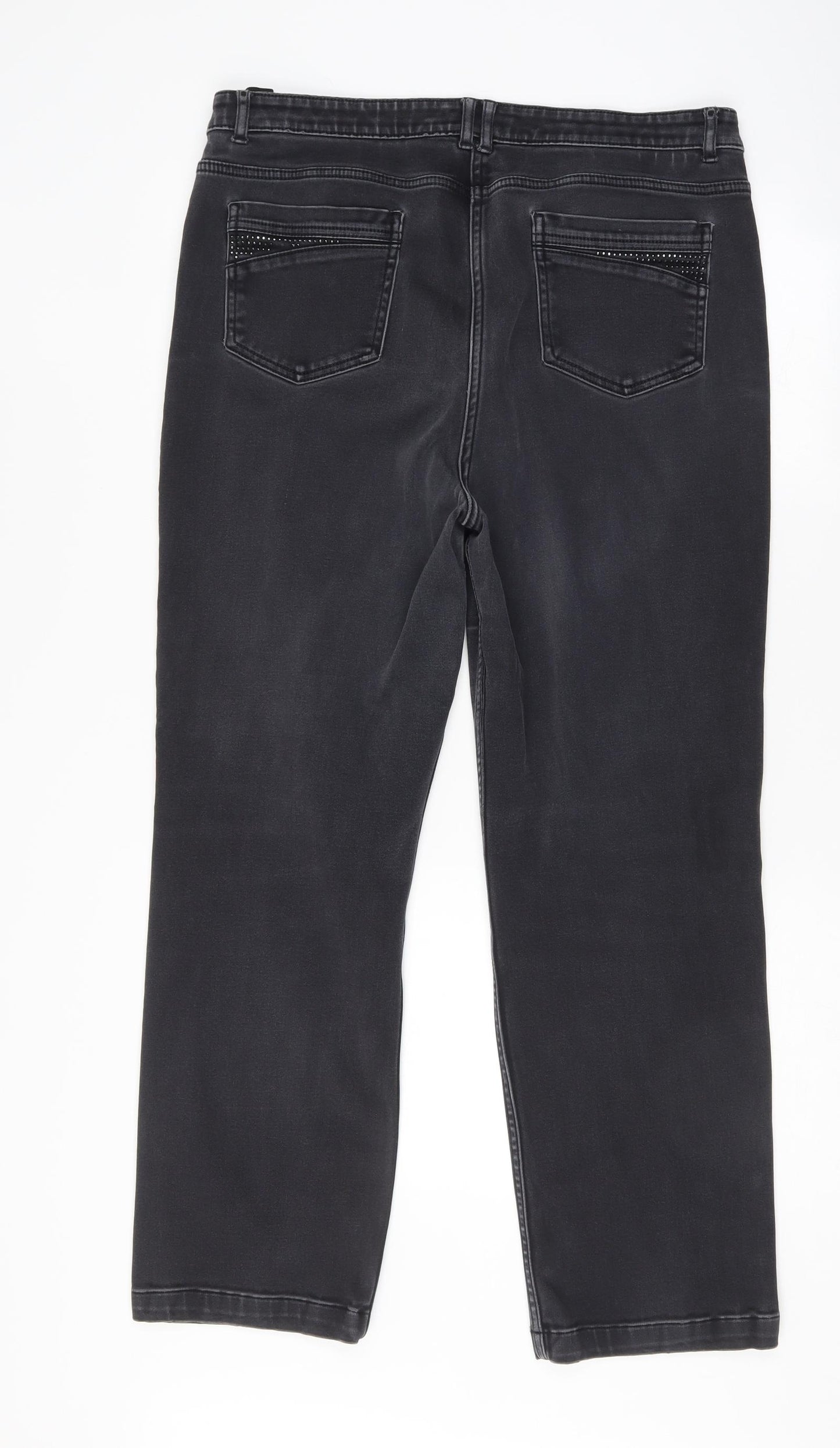 Marks and Spencer Womens Black   Straight Jeans Size 36 L28 in