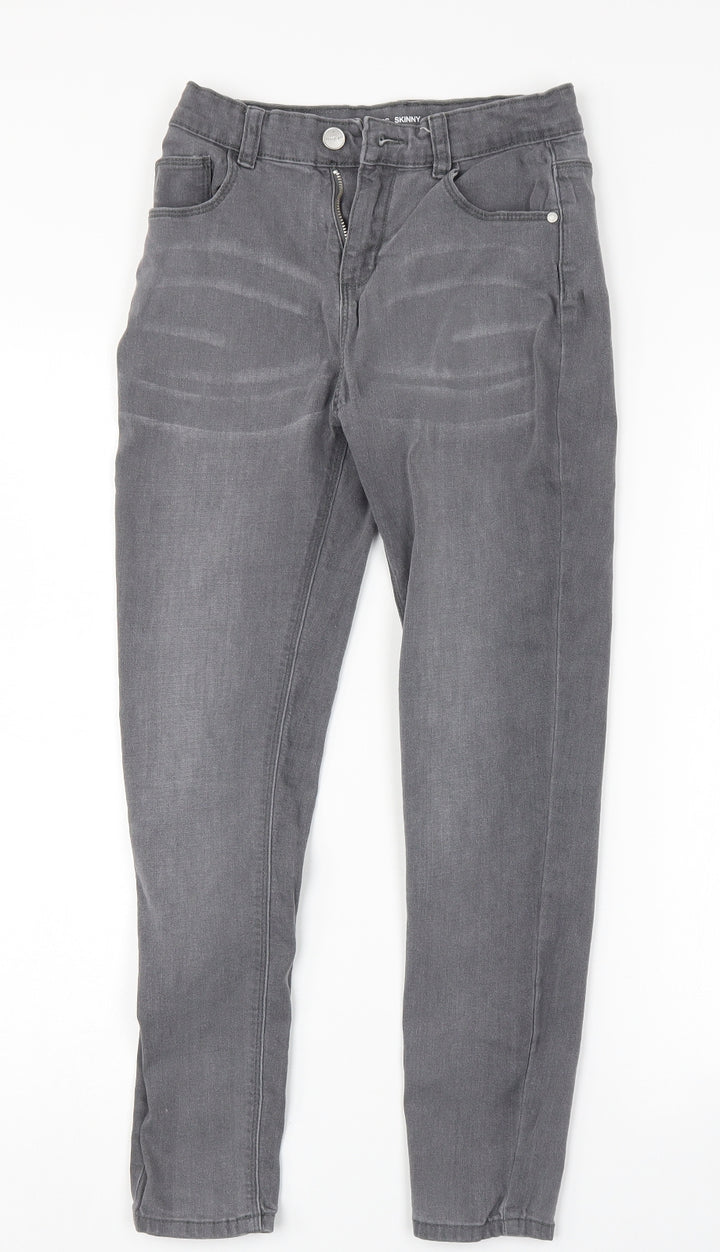 Denim & Co. Girls Grey Skinny Jeans Size 11-12 Years