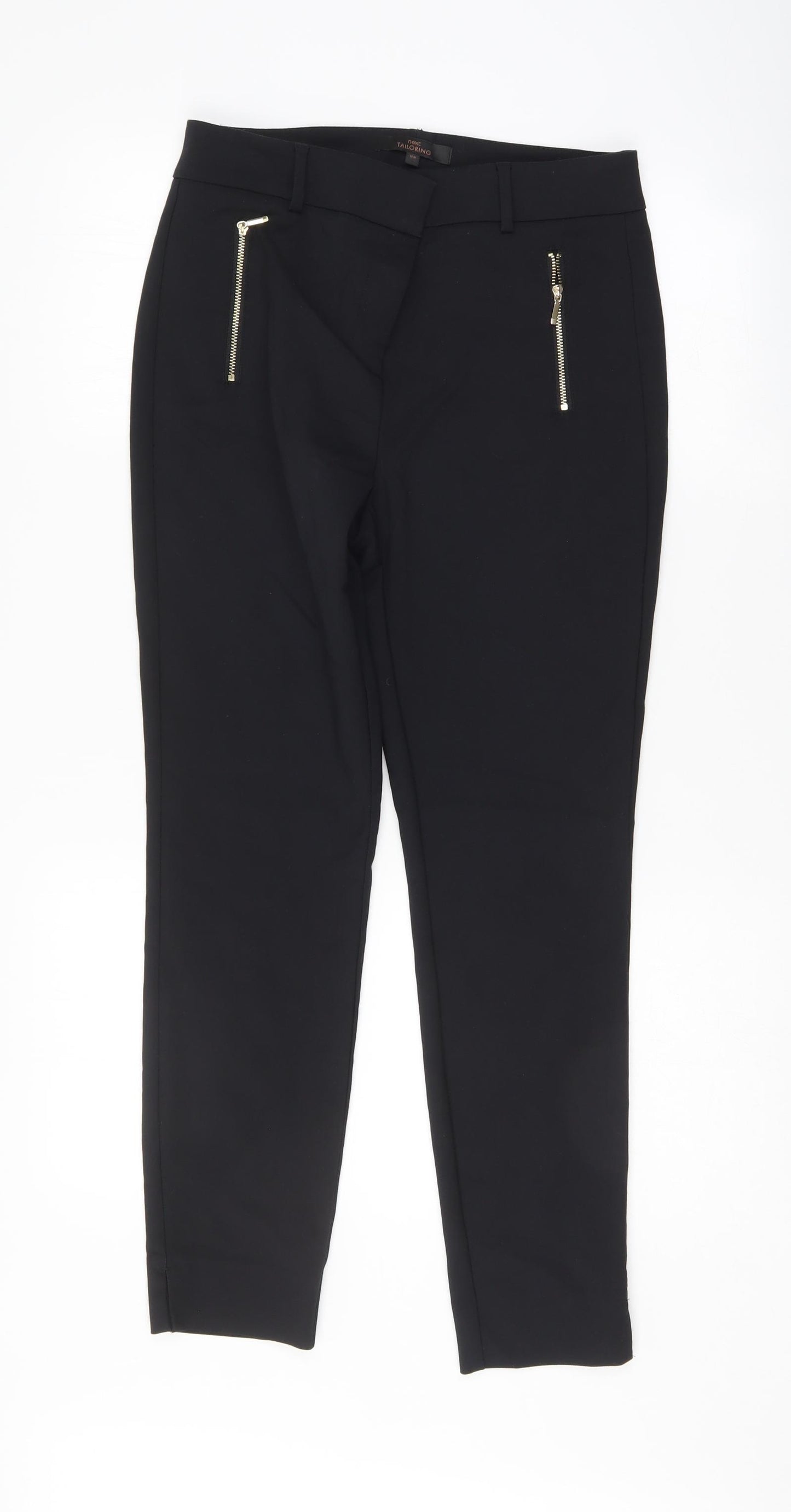 NEXT Womens Black   Trousers  Size 10 L27.5 in