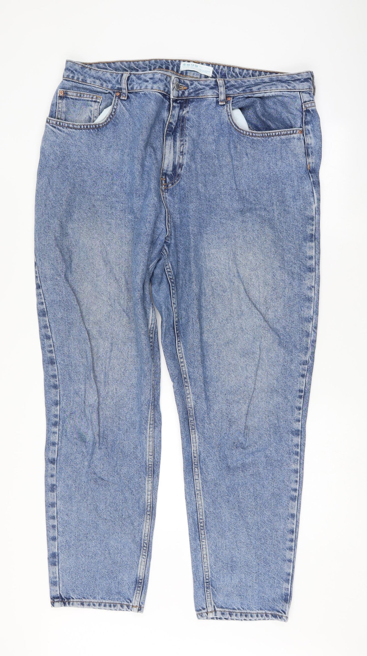 Primark Womens Blue   Straight Jeans Size 18 L29.5 in