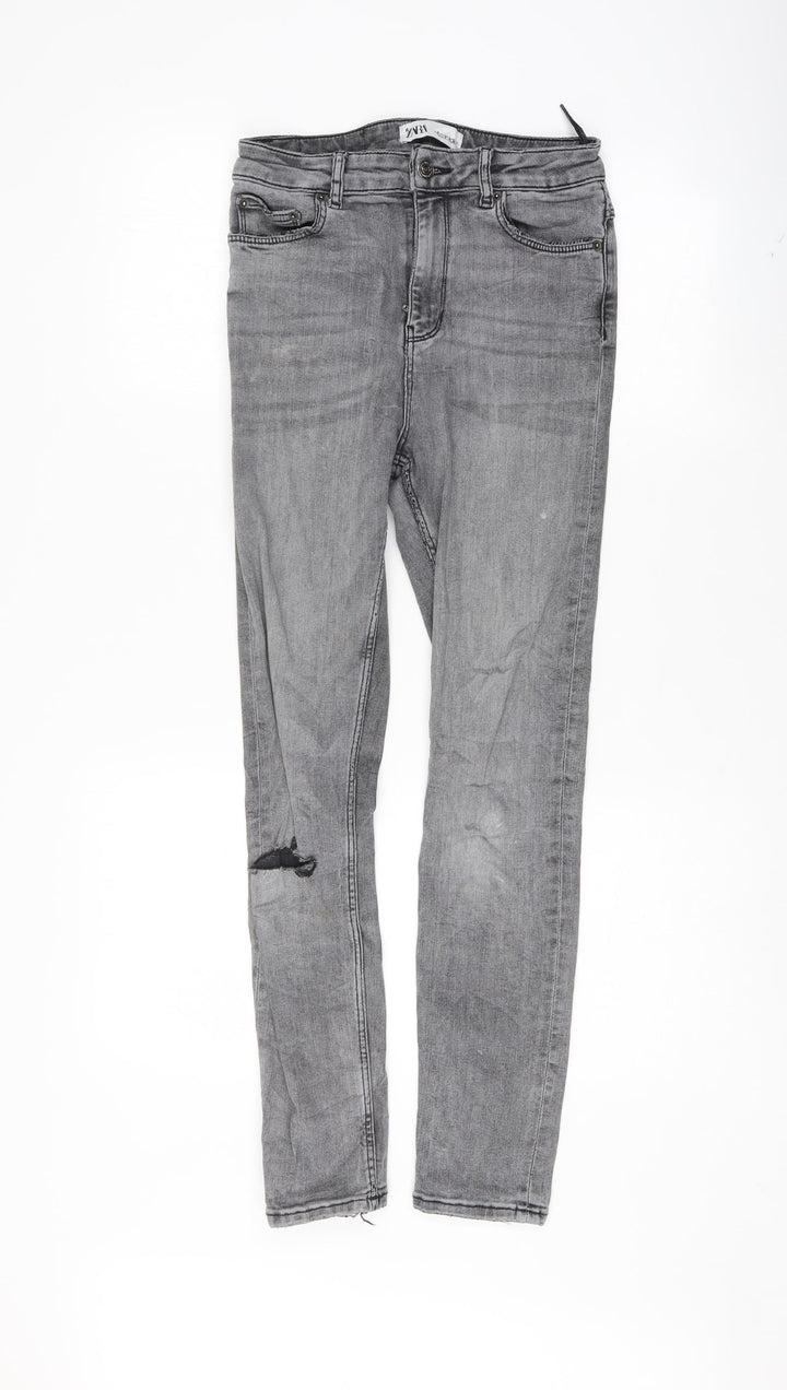 Zara Womens Grey Skinny Jeans Size 27 L27.5 in