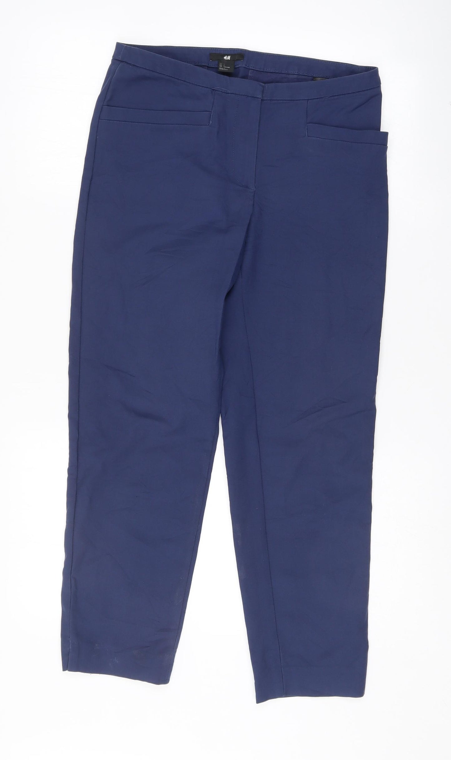 H&M Womens Blue   Trousers  Size 8 L26 in