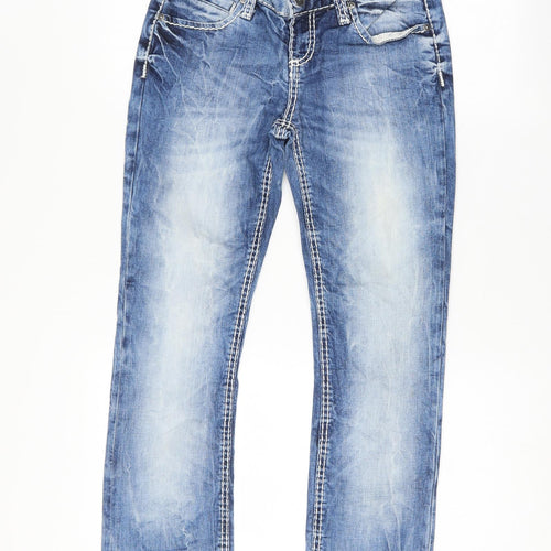 Soccx Womens Blue   Straight Jeans Size 27 L26 in