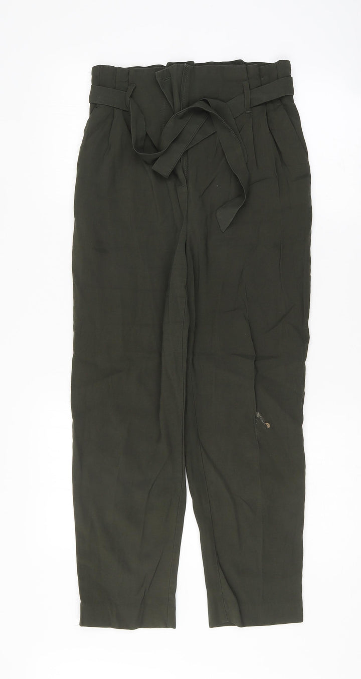 H&M Womens Green   Trousers  Size 8 L25.5 in