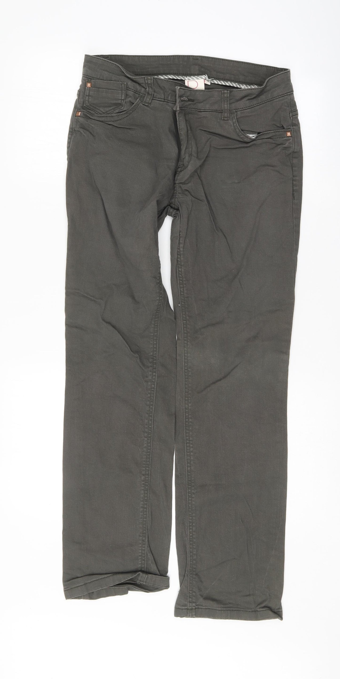 NEXT Womens Green   Straight Jeans Size 12 L29 in