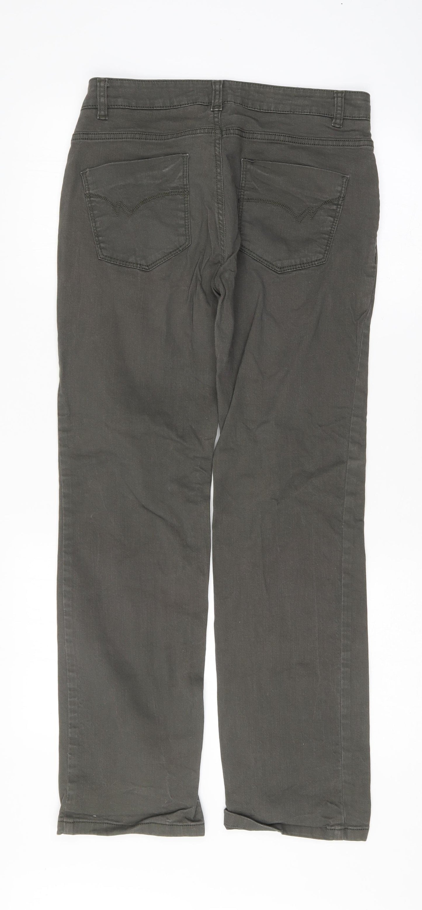 NEXT Womens Green   Straight Jeans Size 12 L29 in