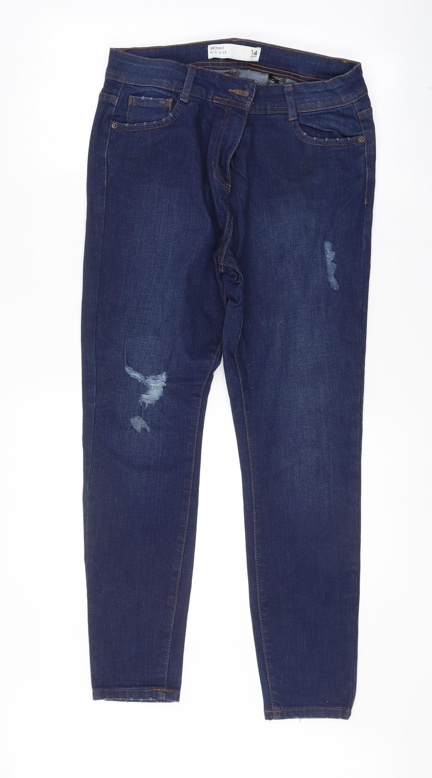 NEXT Womens Blue   Skinny Jeans Size 14 L27 in