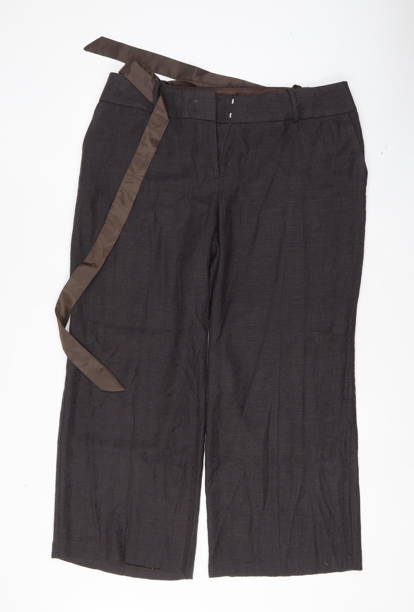 Marks and Spencer Womens Brown   Trousers  Size 18 L28.5 in