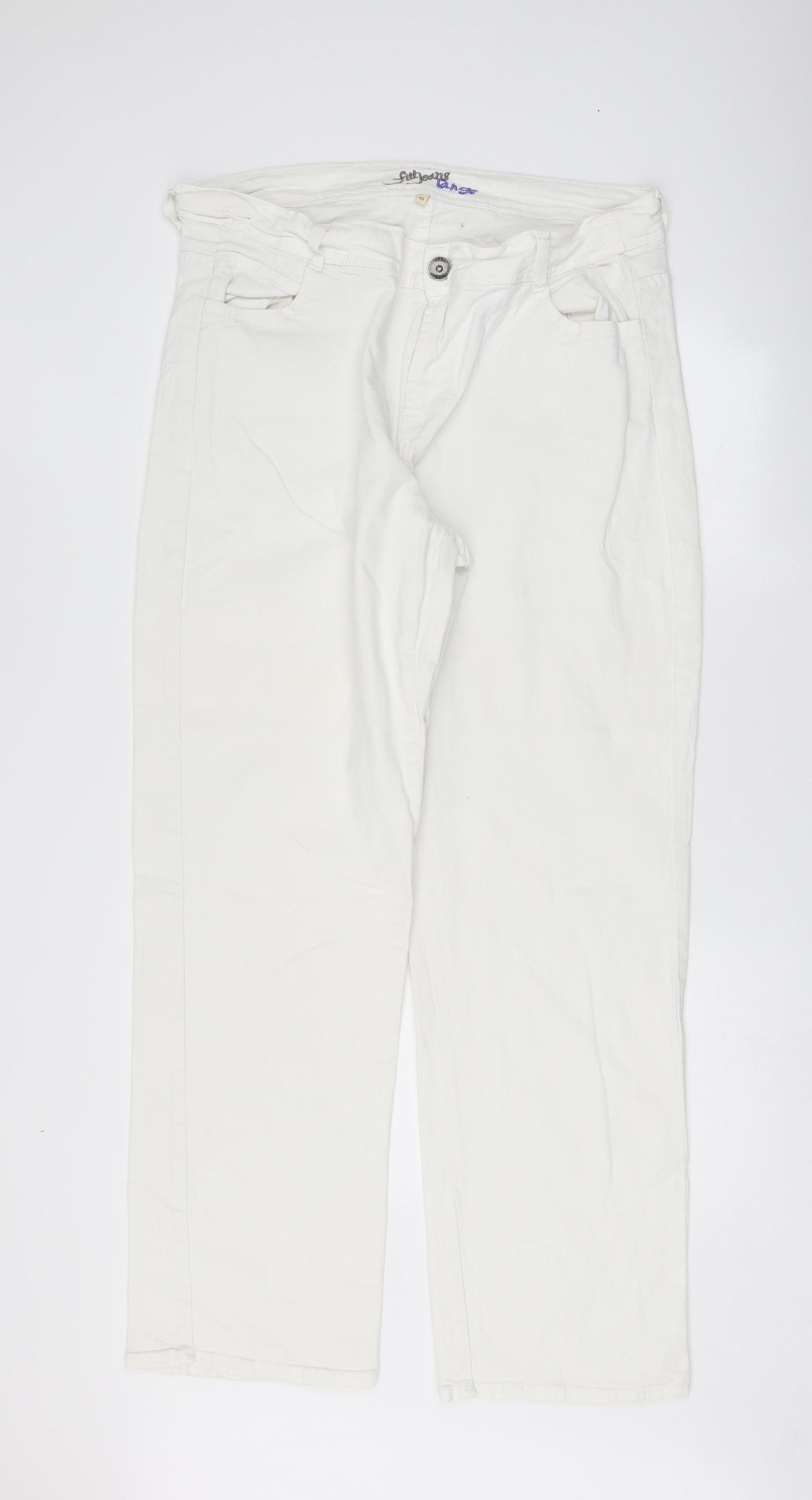 Fitt Jeans Womens Silver   Straight Jeans Size 20 L32 in
