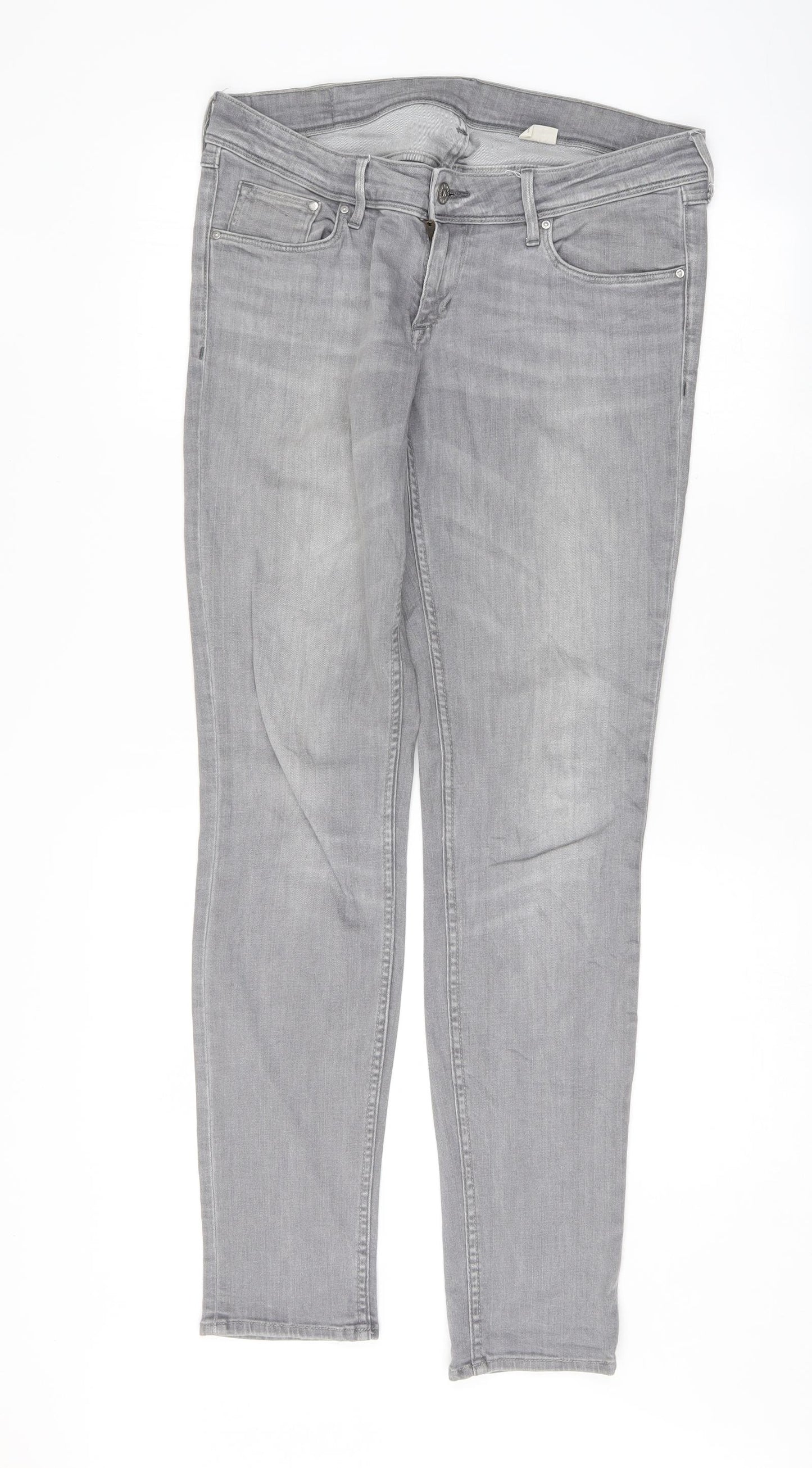 Preworn Womens Grey   Straight Jeans Size 34 L33 in
