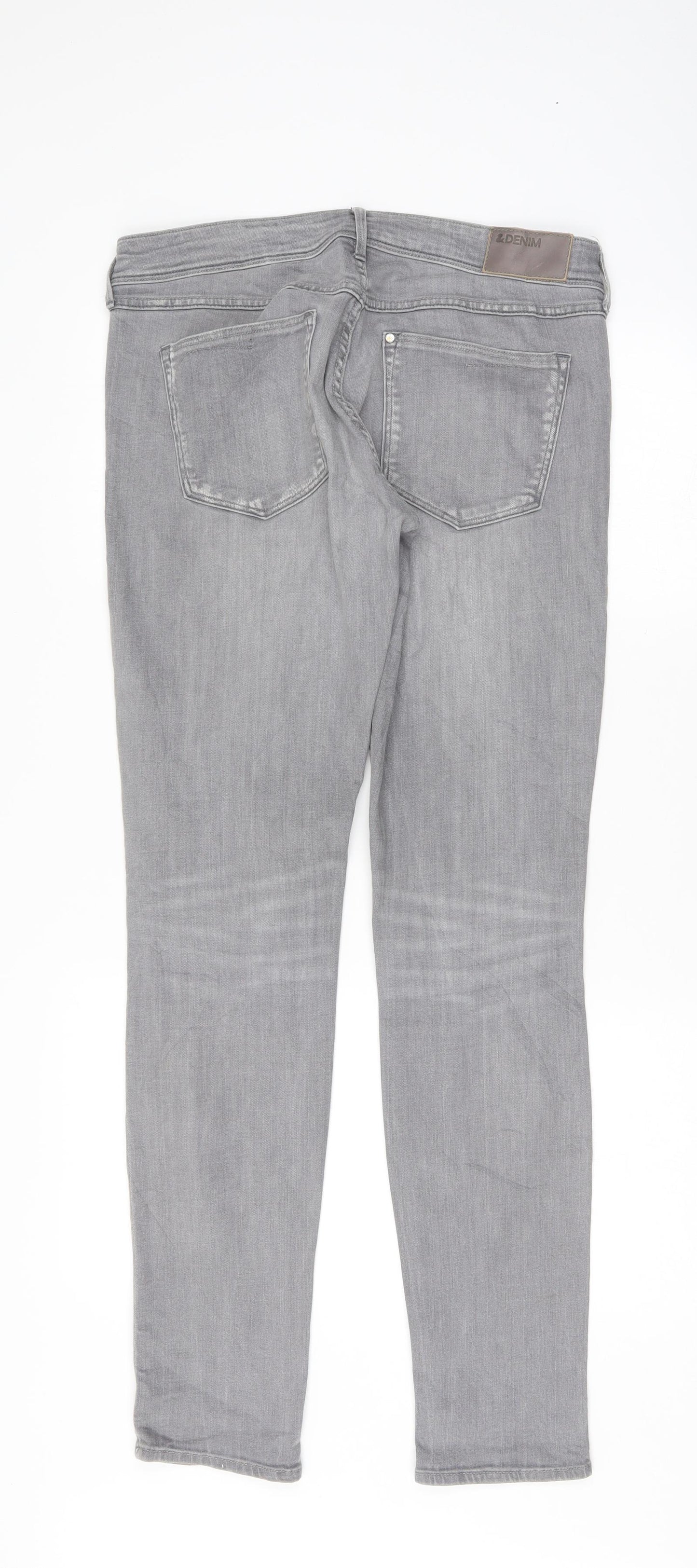 Preworn Womens Grey   Straight Jeans Size 34 L33 in