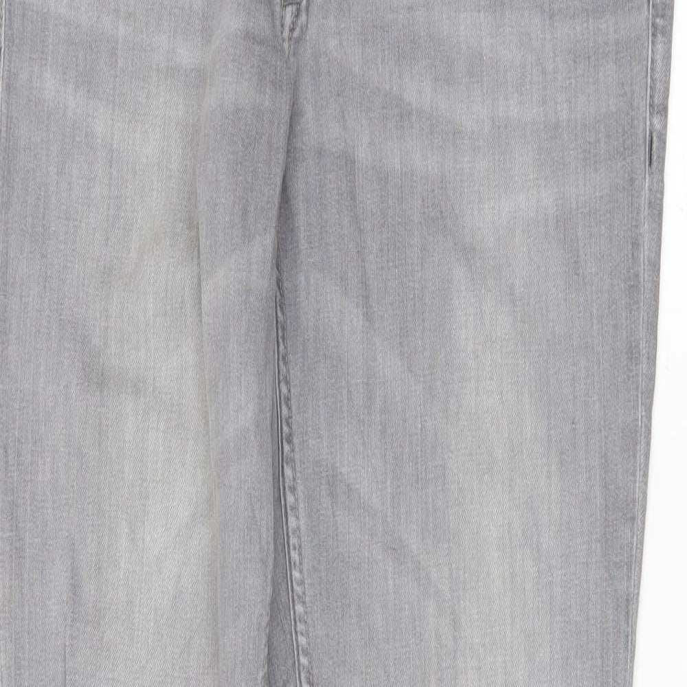 Preworn Womens Grey   Straight Jeans Size 34 L33 in