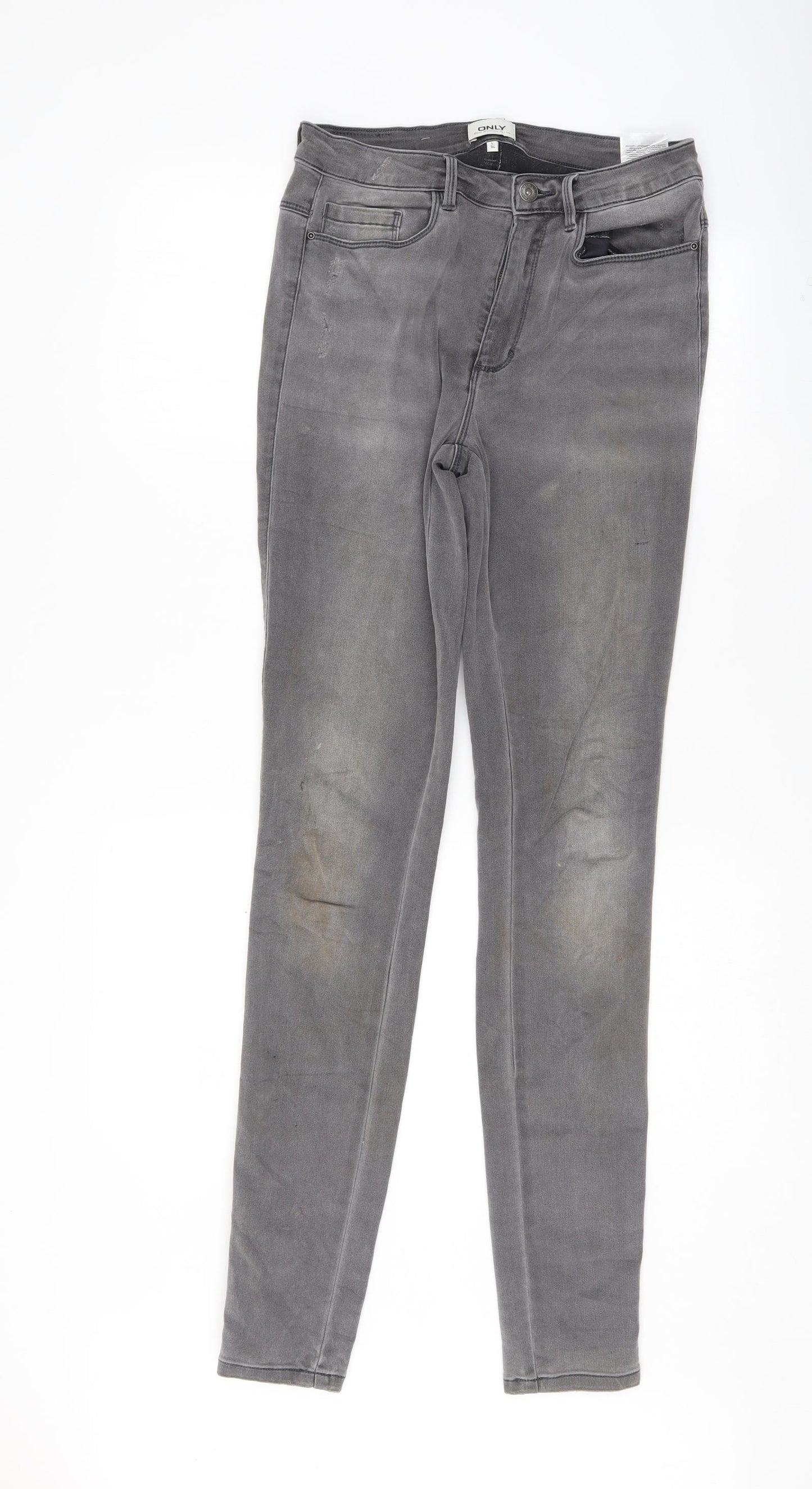 Only Womens Grey   Skinny Jeans Size 28 L33.5 in