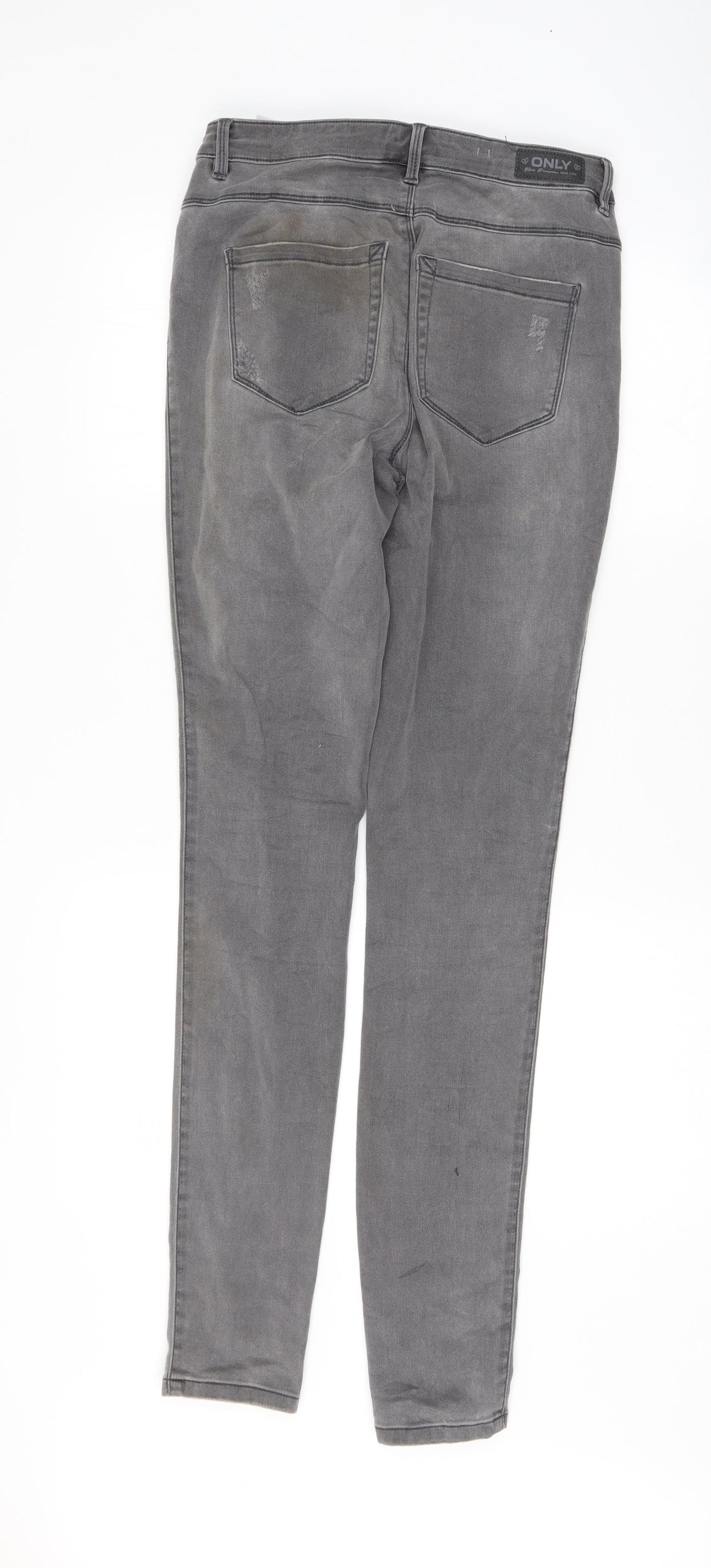 Only Womens Grey   Skinny Jeans Size 28 L33.5 in