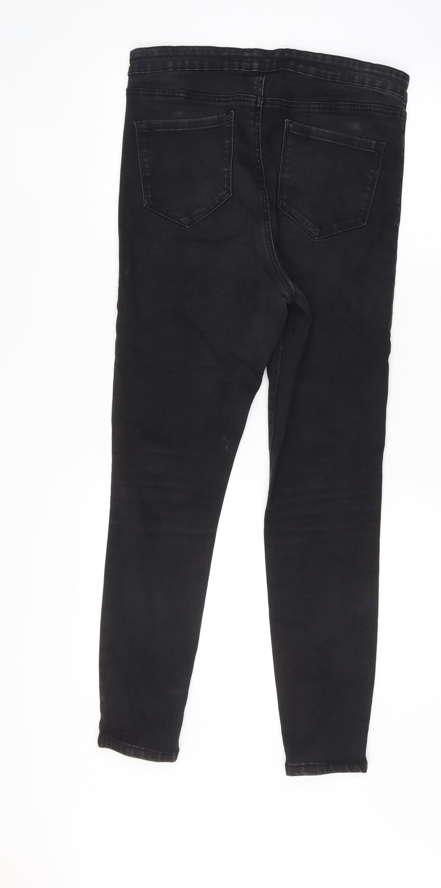 Denim & Co. Womens Black   Skinny Jeans Size 14 L27 in