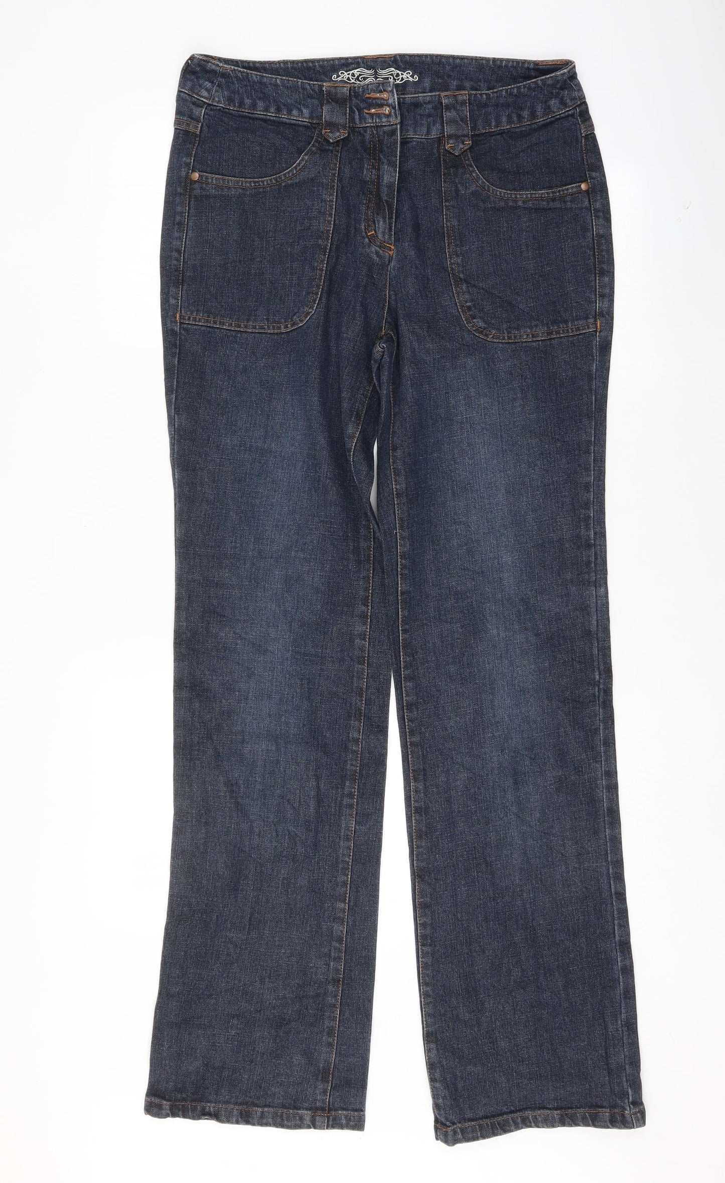 Giada Womens Blue   Wide-Leg Jeans Size 12 L33 in