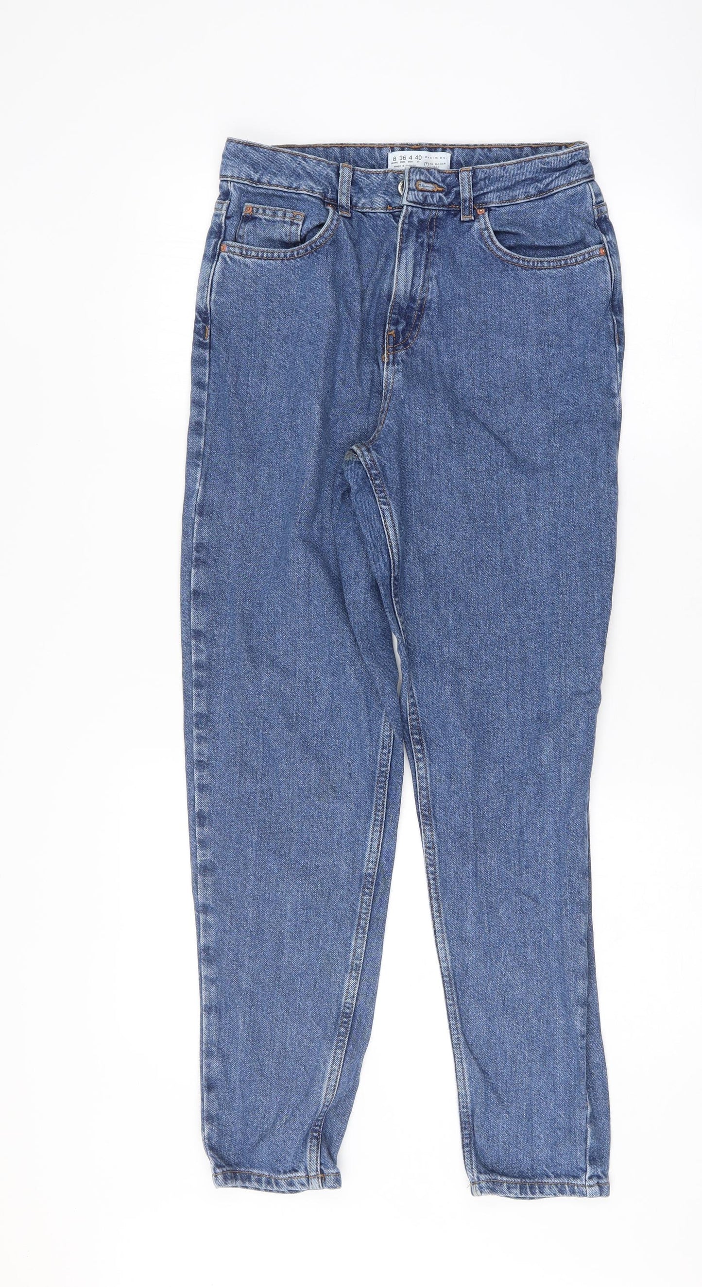 Primark Womens Blue   Straight Jeans Size 8 L28.5 in