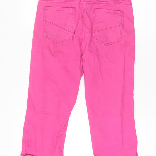 24/7 Womens Pink   Cropped Jeans Size 10 L20 in