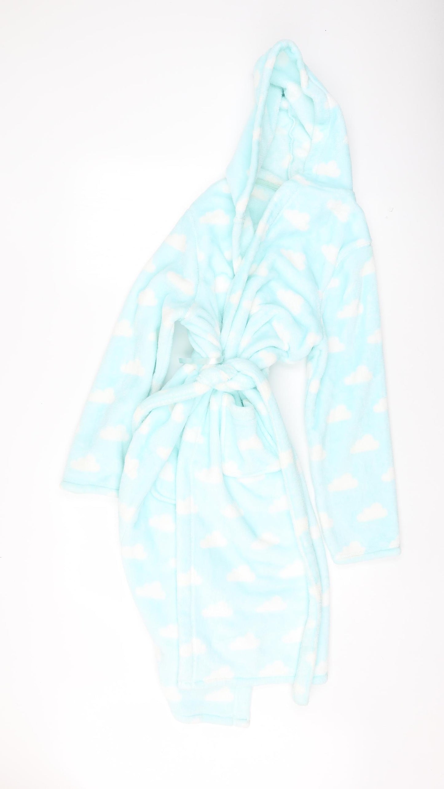 Marks and Spencer Girls Blue Polka Dot  Top Robe Size 13-14 Years